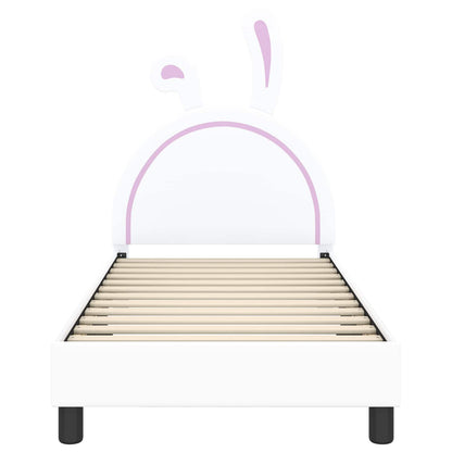 Struttura letto bambini con testata Bianco 80 x 160 cm PU