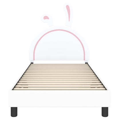 Struttura letto bambini con testata Bianco 80 x 200 cm PU