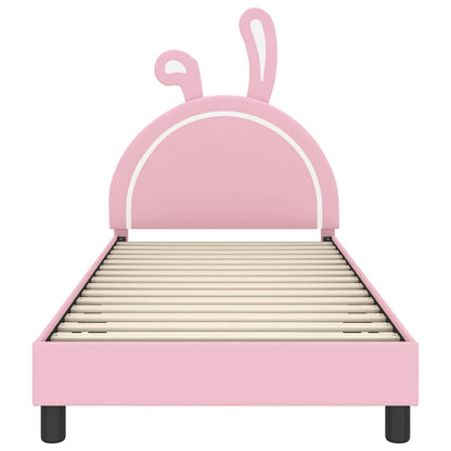Struttura letto bambini con testata Rosa 80 x 200 cm PU