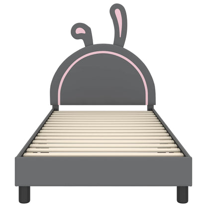 Struttura letto bambini con testata Grigio chiaro 90 x 190 cm