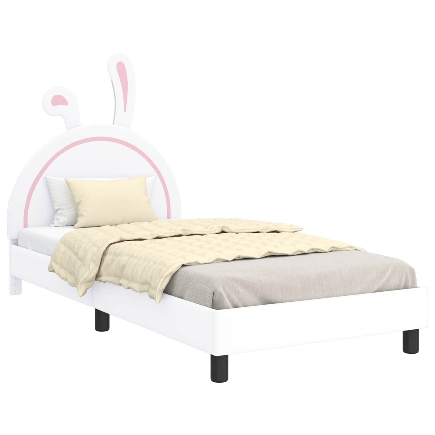 Struttura letto bambini con testata Bianco 90 x 200 cm PU
