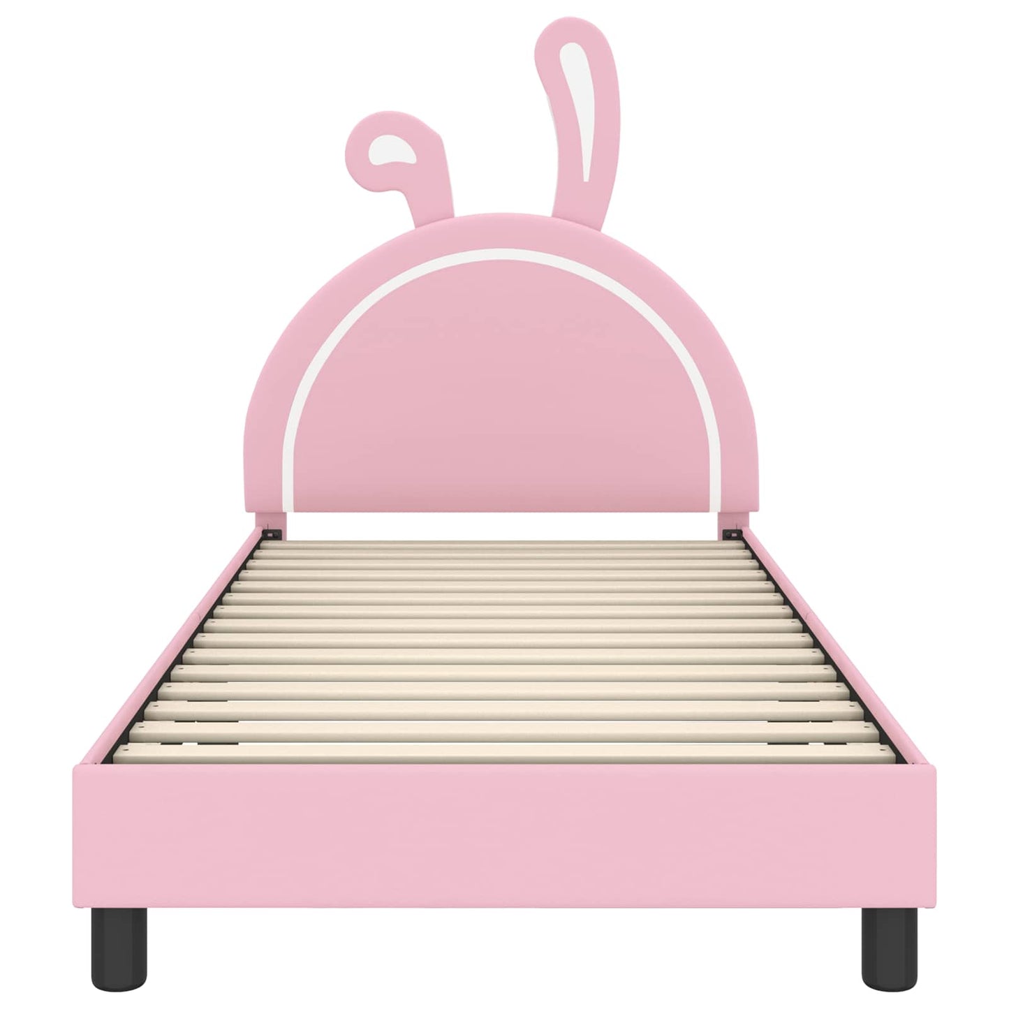 Struttura letto bambini con testata Rosa 90 x 200 cm PU