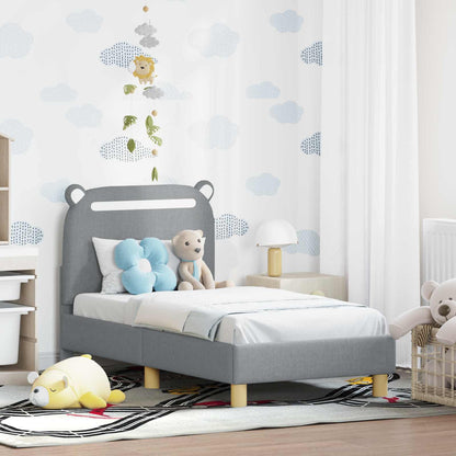 Struttura letto per bambini con testata Grigio chiaro Tessuto