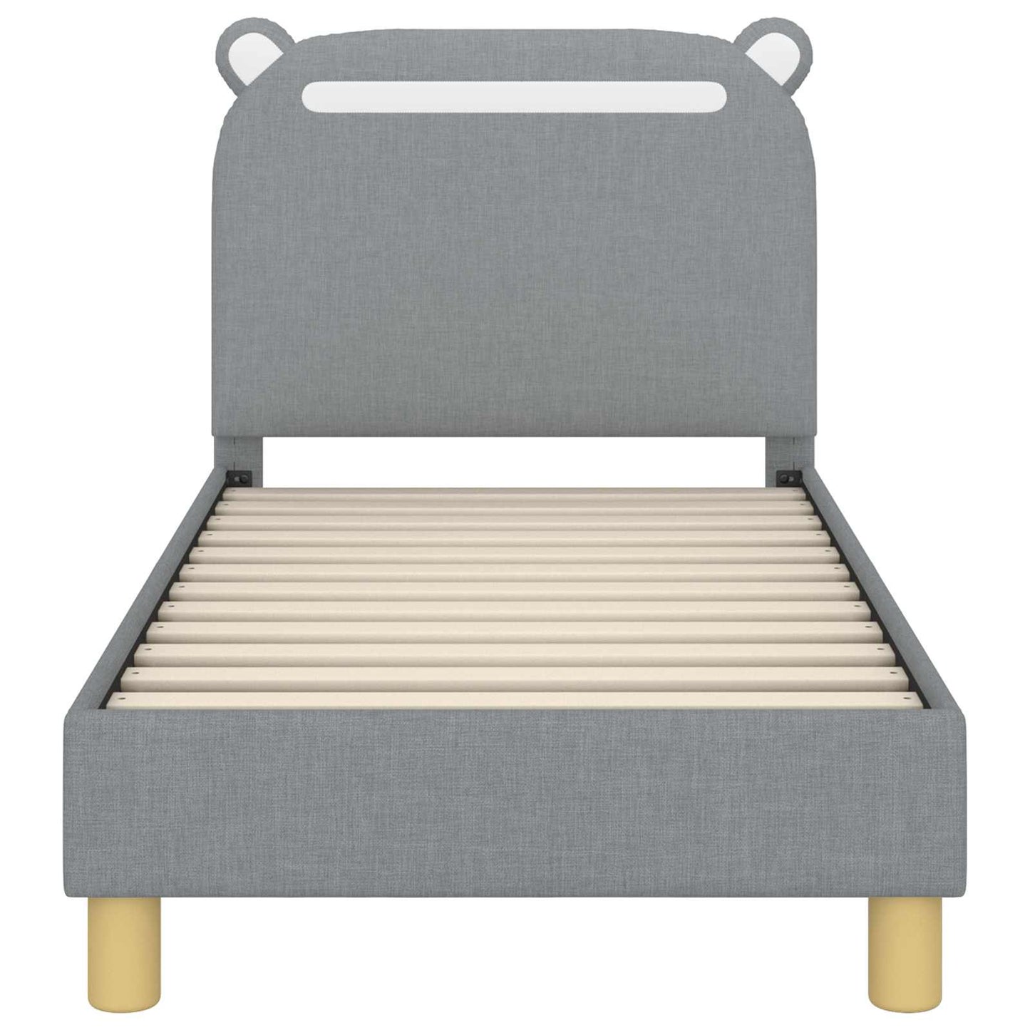 Struttura letto per bambini con testata Grigio chiaro Tessuto