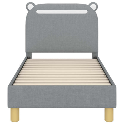 Struttura letto per bambini con testata Grigio chiaro Tessuto