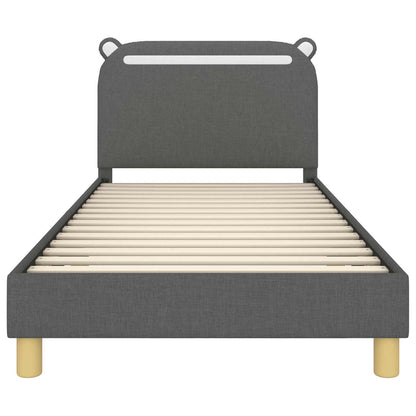 Struttura letto bambini con testata Grigio scuro 80 x 200 cm