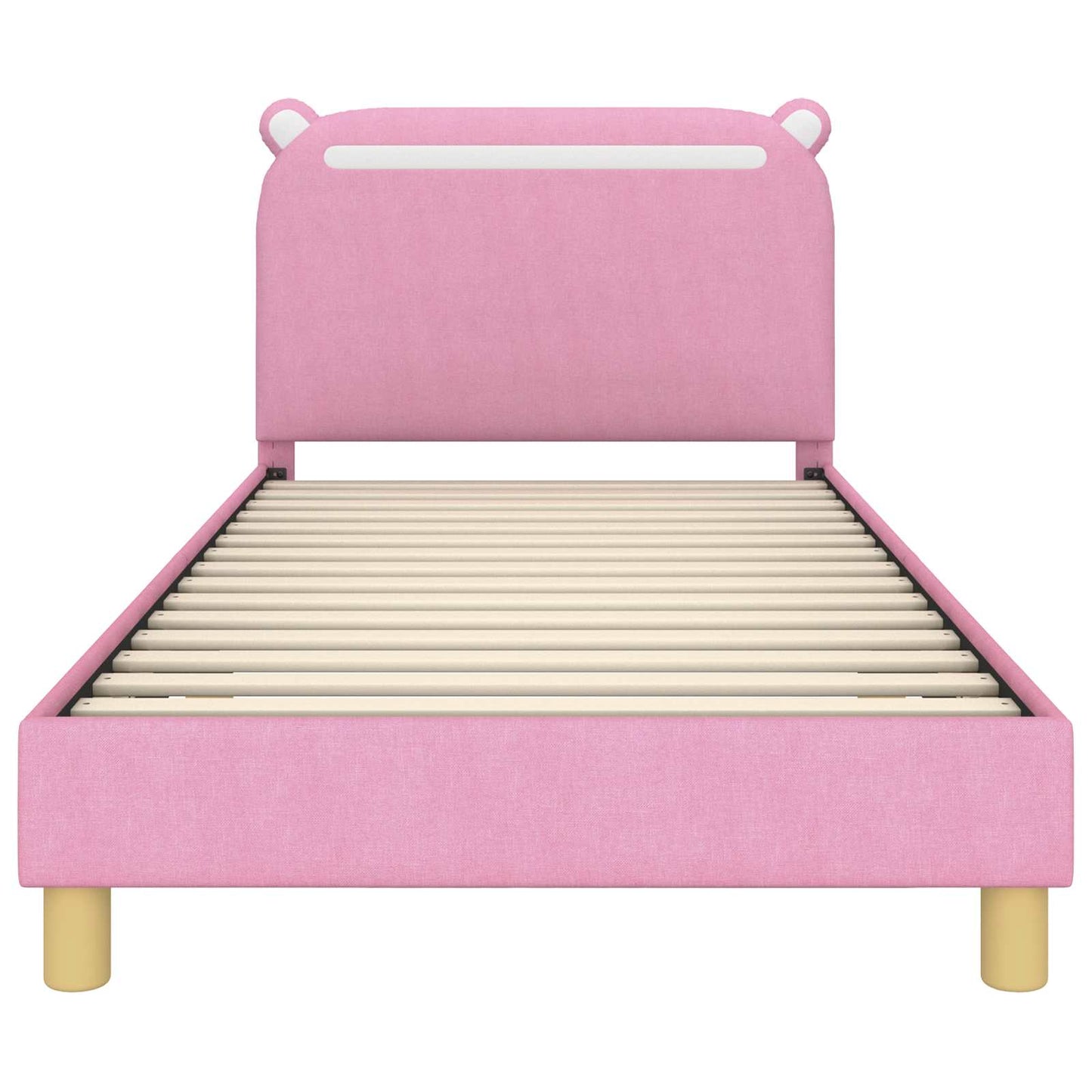 Struttura letto bambini con testata Rosa 80 x 200 cm Tessuto