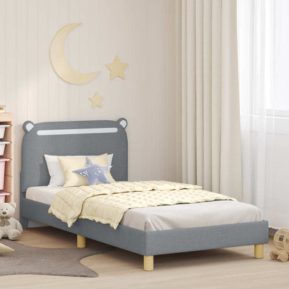 Struttura letto bambini con testata Grigio chiaro 90 x 190 cm