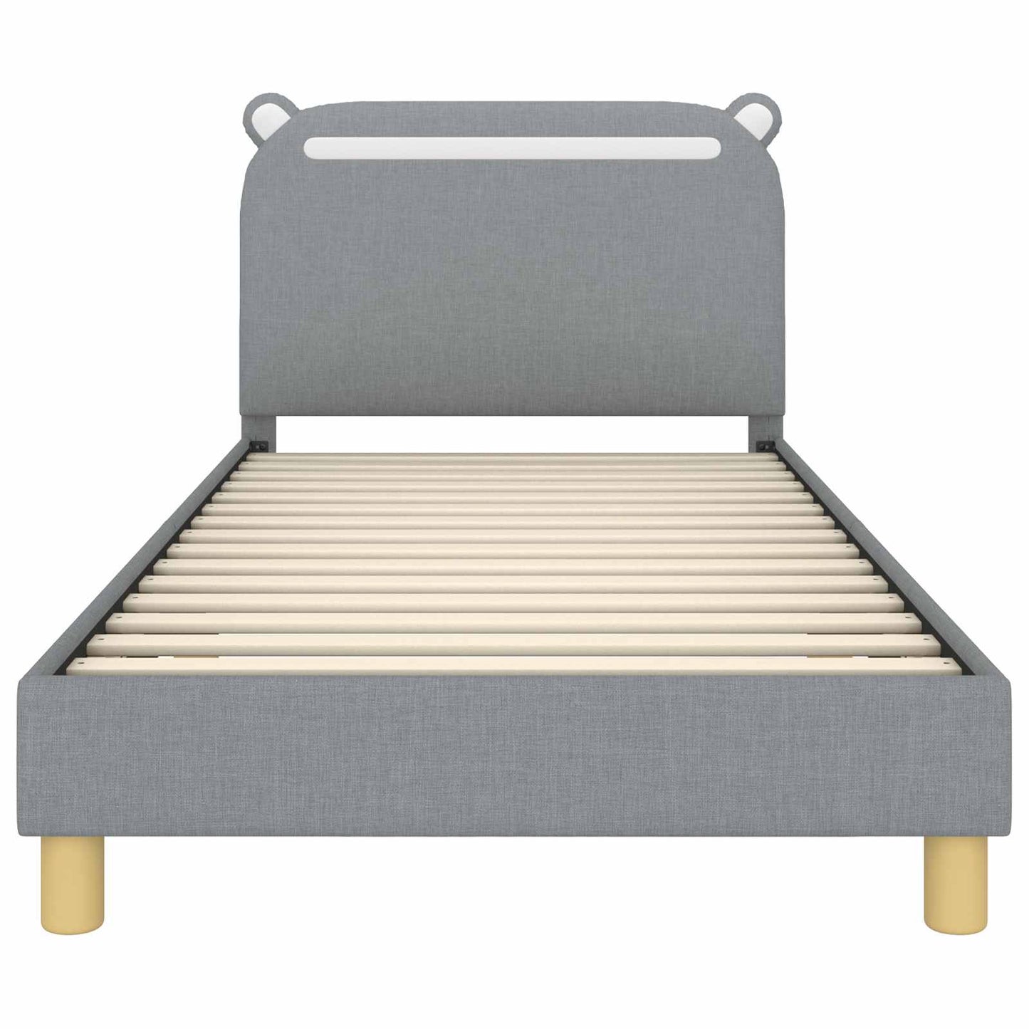 Struttura letto bambini con testata Grigio chiaro 90 x 190 cm