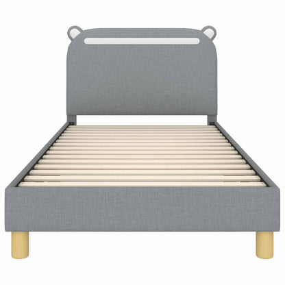 Struttura letto bambini con testata Grigio chiaro 90 x 190 cm