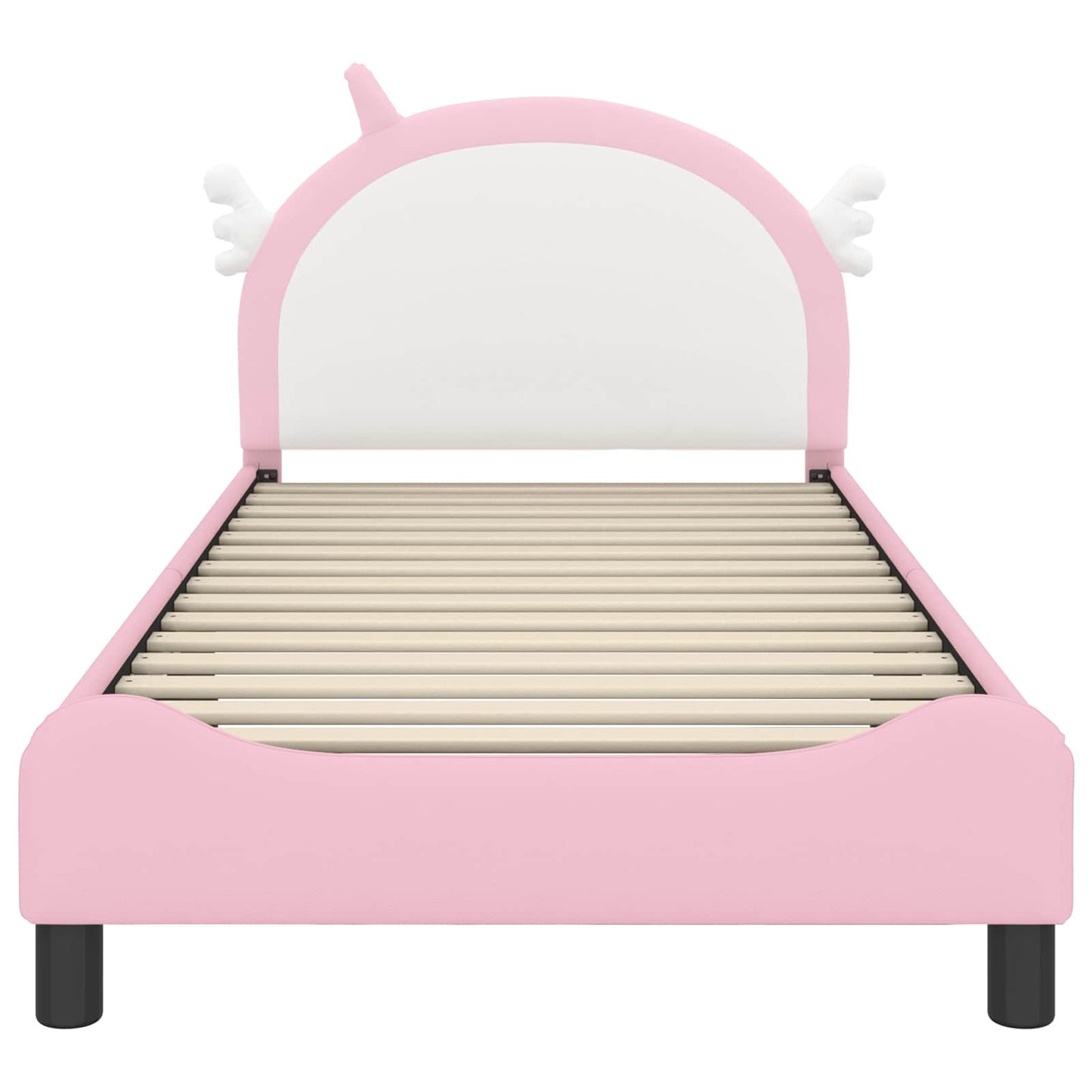 Struttura letto bambini con testata Rosa 90 x 200 cm PU