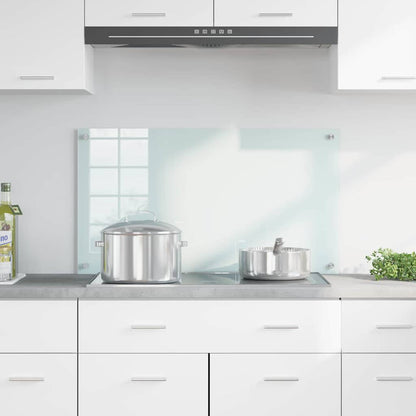 Schienale da cucina Bianco 90 x 50 cm vetro temperato