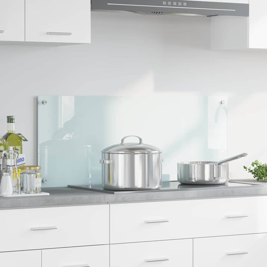 Schienale da cucina Bianco 100 x 40 cm vetro temperato