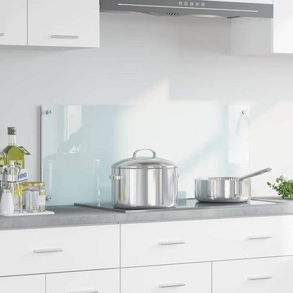 Schienale da cucina Bianco 100 x 40 cm vetro temperato