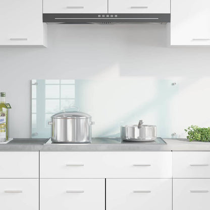 Schienale da cucina Bianco 100 x 40 cm vetro temperato