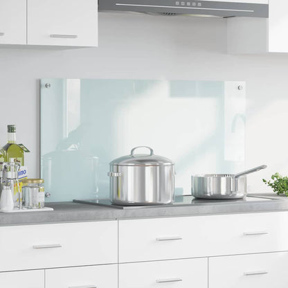 Schienale da cucina Bianco 100 x 50 cm vetro temperato