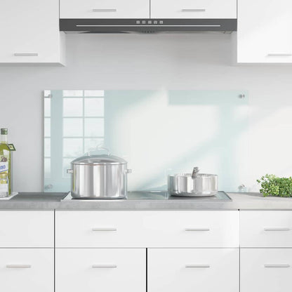 Schienale da cucina Bianco 100 x 50 cm vetro temperato
