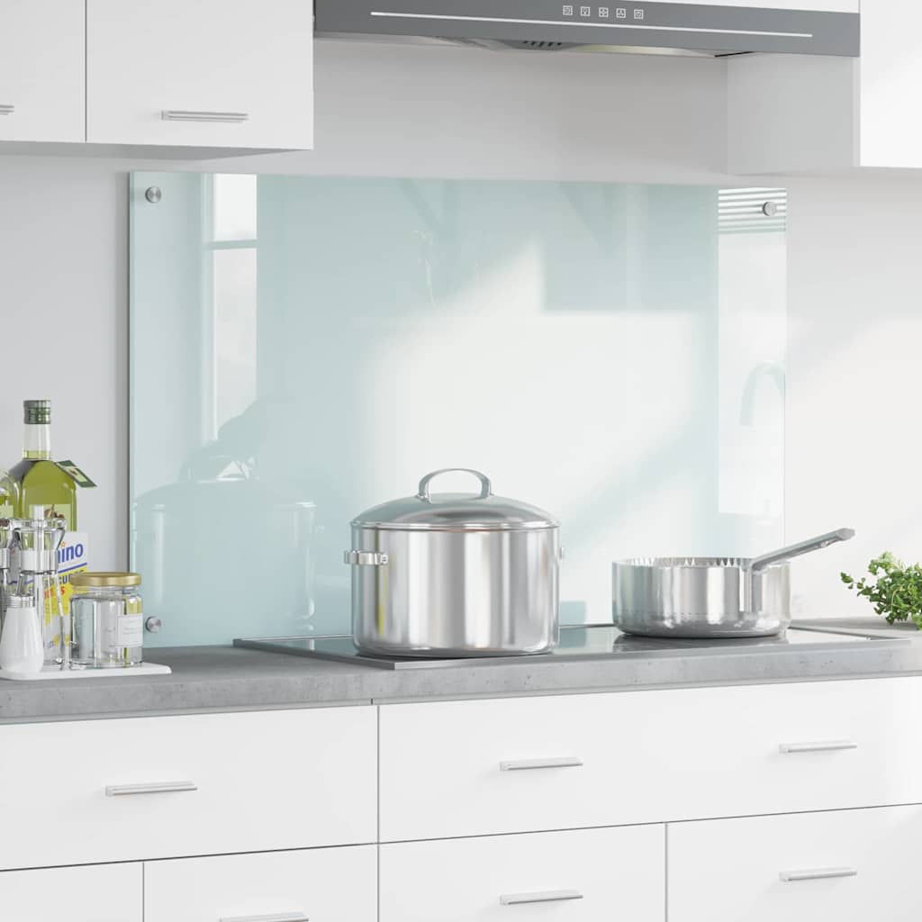 Schienale da cucina Bianco 100 x 60 cm vetro temperato