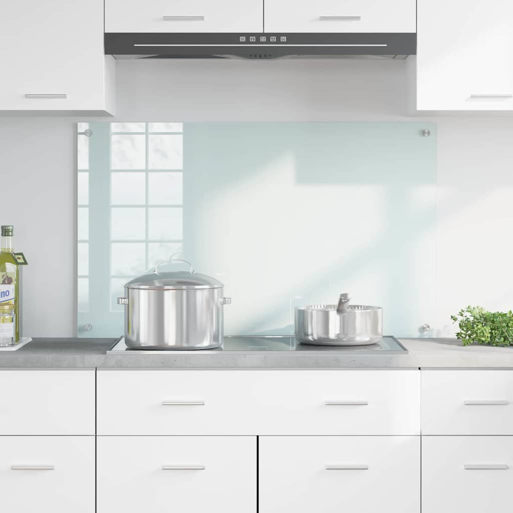 Schienale da cucina Bianco 100 x 60 cm vetro temperato