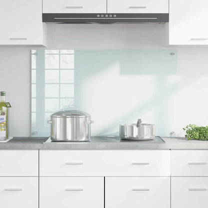 Schienale da cucina Bianco 100 x 60 cm vetro temperato