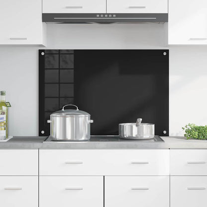 Schienale da cucina Nero 90 x 60 cm vetro temperato