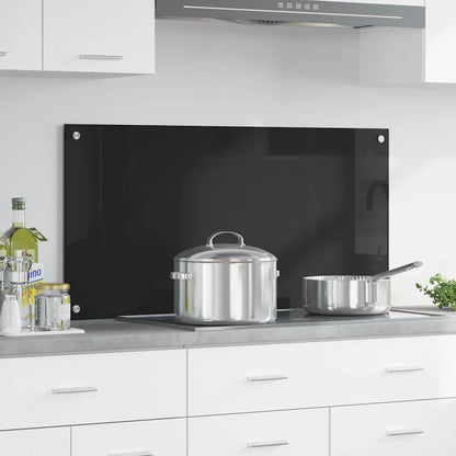 Schienale da cucina Nero 100 x 50 cm vetro temperato
