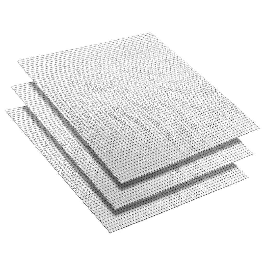 Piastrella a Mosaico con Specchio 3 pcs Argento 30 x 30 cm