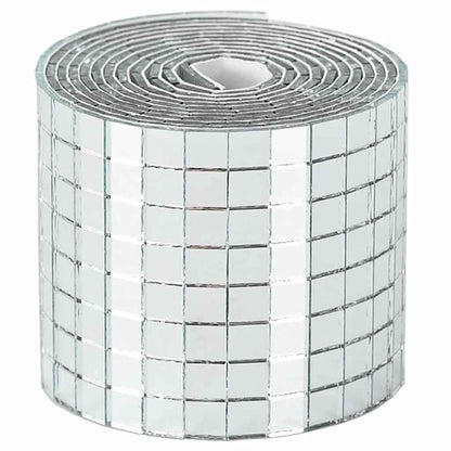 Piastrella a Mosaico con Specchio 12 pcs Argento 100 x 4 cm