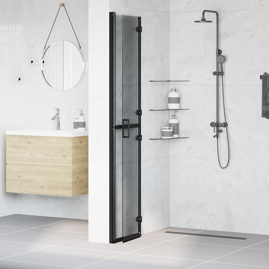 Parete doccia walk-in Nero 80 x 6,5 x 190 cm