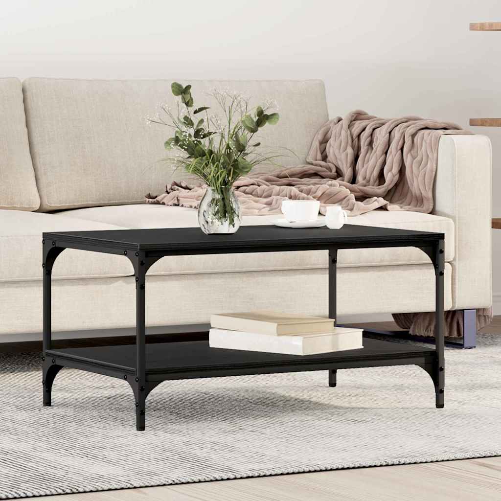 Tavolino da salotto Rovere Nero 81 x 50 x 40 cm