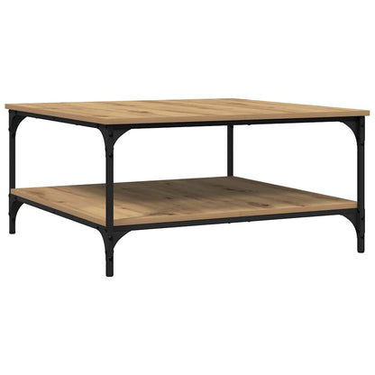 Tavolino da salotto rovere artigianale 80 x 80 x 40 cm