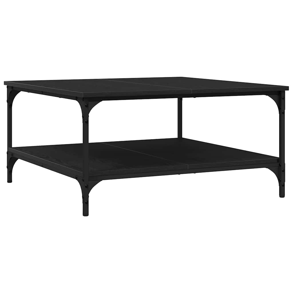 Tavolino da salotto Rovere nero 80 x 80 x 40 cm