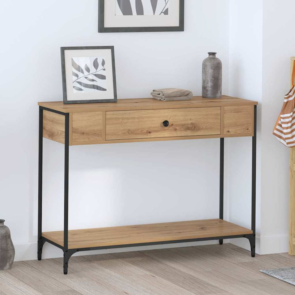 Tavolo consolle Rovere artigianale 100 x 34,5 x 75 cm