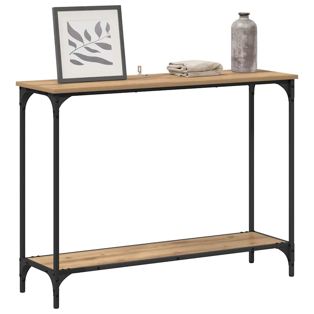 Tavolo consolle rovere artigianale 101 x 30.5 x 75 cm