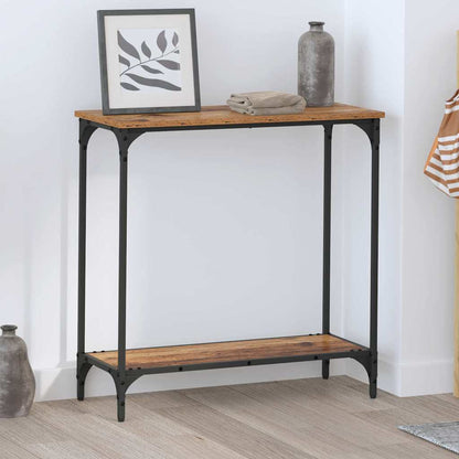 Tavolo consolle con lo scaffale Legno vecchio 75 x 30.5 x 75 cm