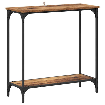 Tavolo consolle con lo scaffale Legno vecchio 75 x 30.5 x 75 cm