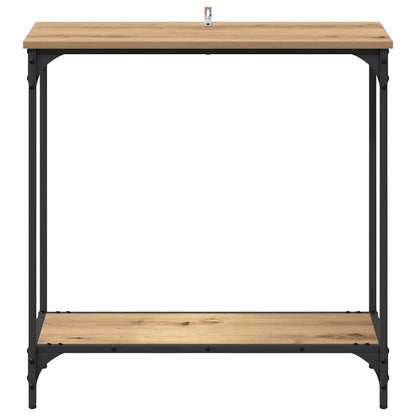 Tavolo consolle rovere artigianale 75 x 30.5 x 75 cm