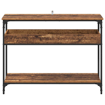 Tavolo consolle con lo scaffale Legno vecchio 100 x 29 x 75 cm