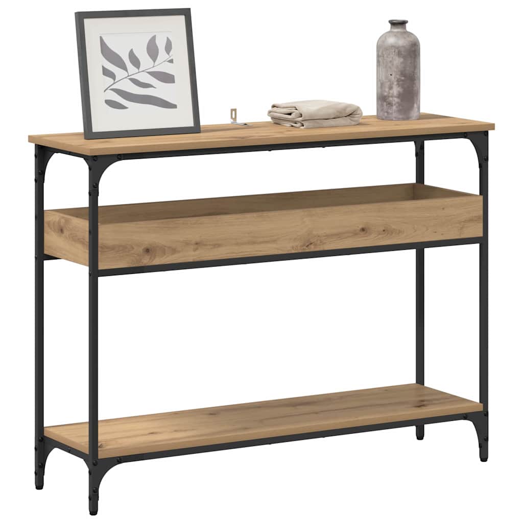 Tavolo consolle rovere artigianale 100 x 29 x 75 cm