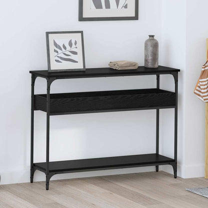 Tavolo consolle Rovere nero 100 x 29 x 75 cm Legno multistrato