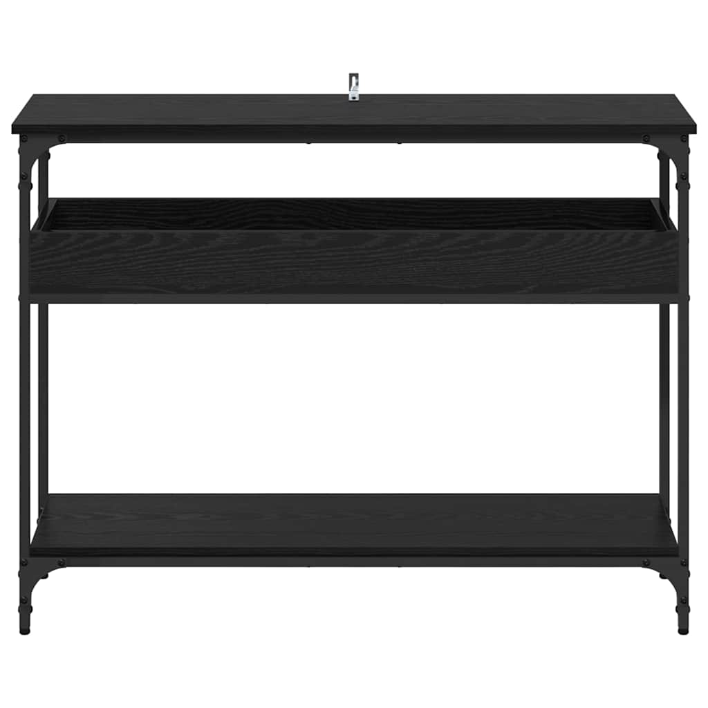 Tavolo consolle Rovere nero 100 x 29 x 75 cm Legno multistrato
