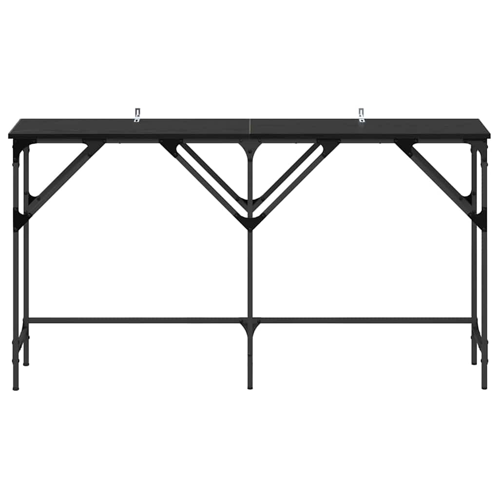 Tavolo consolle Rovere Nero 140 x 29 x 75 cm Legno multistrato