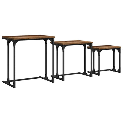 Tavolo da caffÃ¨ nesting 3 pcs Legno vecchio Legno multistrato