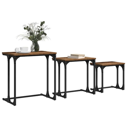 Tavolo da caffÃ¨ nesting 3 pcs Legno vecchio Legno multistrato