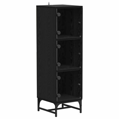Credenza Rovere Nero 35 x 37 x 117 cm