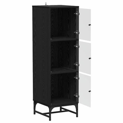 Credenza Rovere Nero 35 x 37 x 117 cm