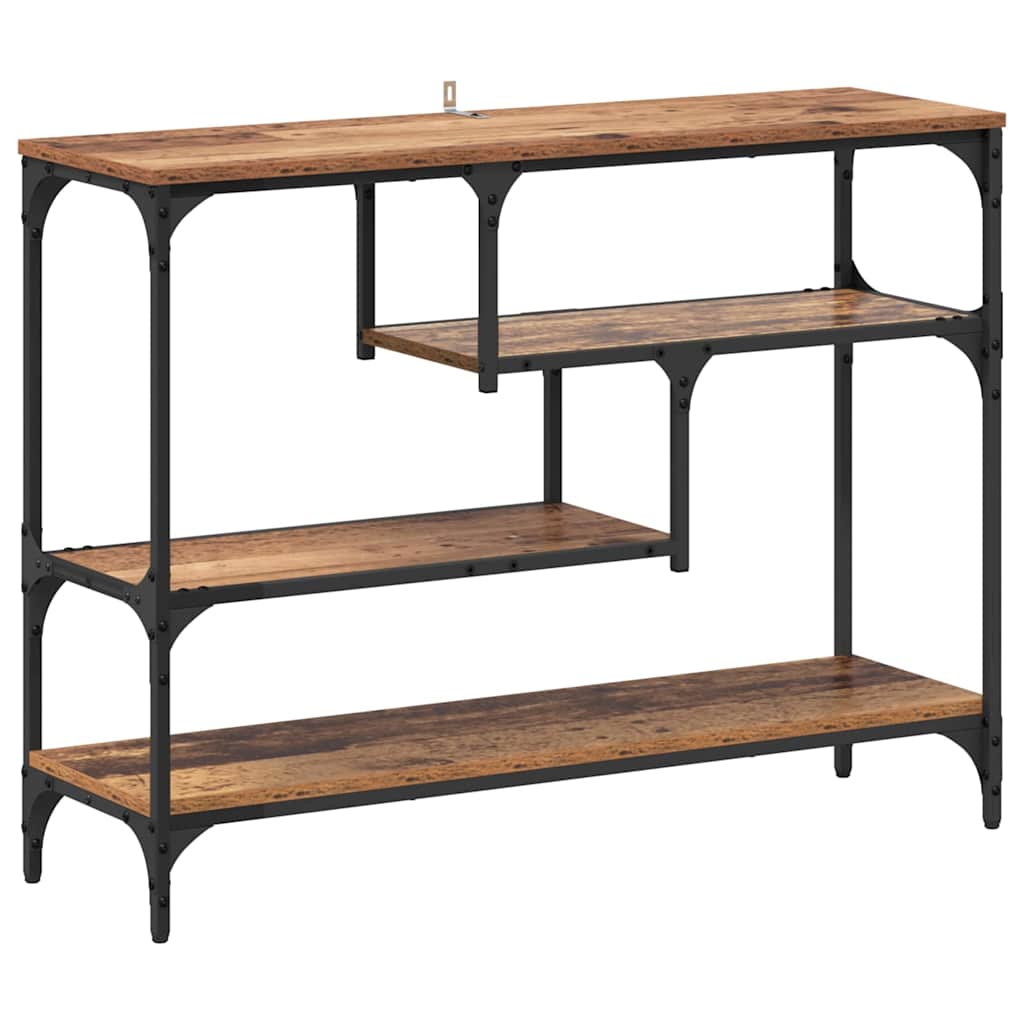 Tavolo consolle con lo scaffale Legno vecchio 100 x 30 x 75 cm