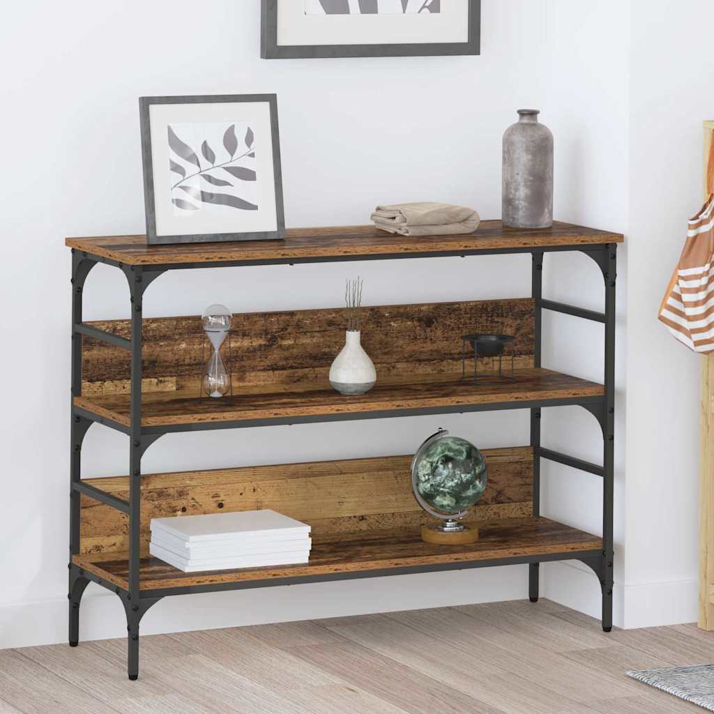 Tavolo consolle con lo scaffale Legno vecchio 100 x 32 x 75 cm