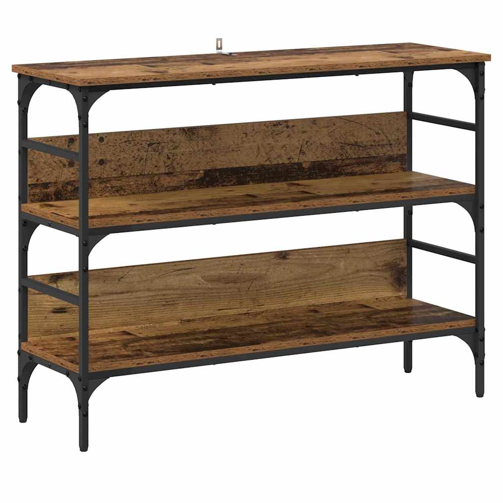 Tavolo consolle con lo scaffale Legno vecchio 100 x 32 x 75 cm