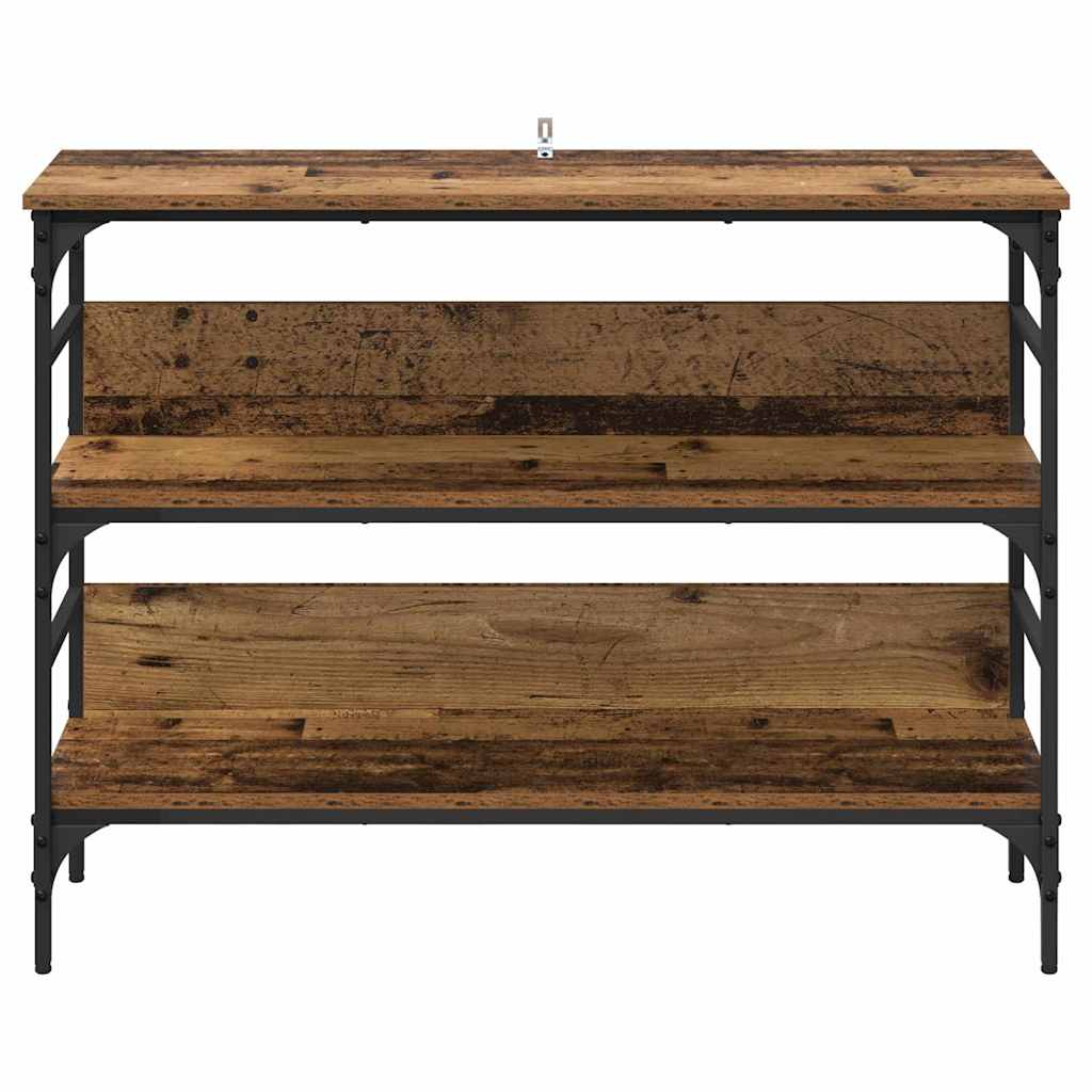 Tavolo consolle con lo scaffale Legno vecchio 100 x 32 x 75 cm